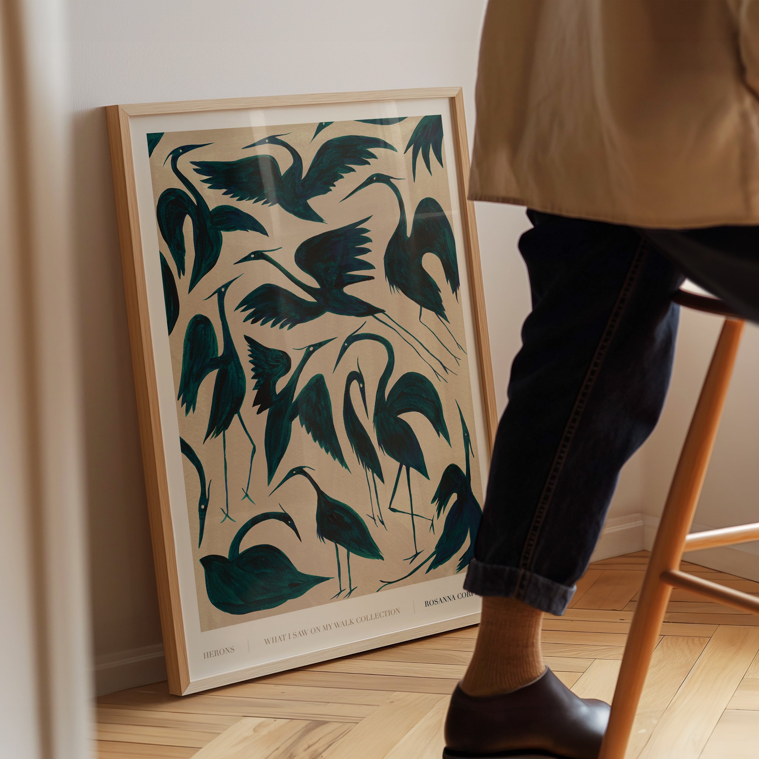 Herons Pattern Art Print