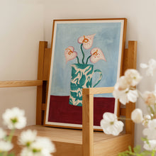 Load image into Gallery viewer, A2 - Teal Herons on Jug 02 Print