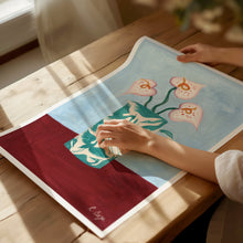 Load image into Gallery viewer, A2 - Teal Herons on Jug 02 Print