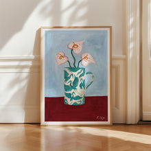 Load image into Gallery viewer, A2 - Teal Herons on Jug 02 Print