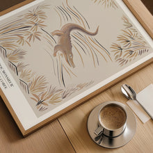 Load image into Gallery viewer, A3 - 'Croc Monsieur' Beige Crocodile Art Print