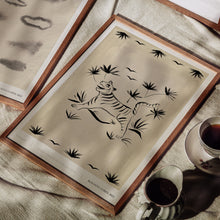 Load image into Gallery viewer, 'Tiger 02' Grey Art Print