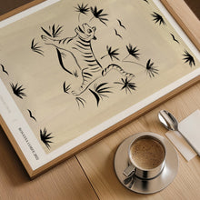 Load image into Gallery viewer, 'Tiger 02' Grey Art Print