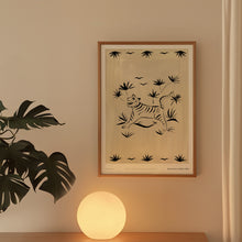 Load image into Gallery viewer, 'Tiger 02' Grey Art Print