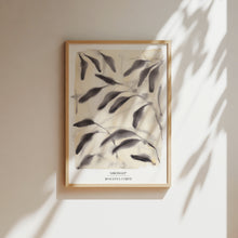 Load image into Gallery viewer, End of Line: A3 - 'Amongst' Beige Yellow & Charcoal Grey Leaf Print