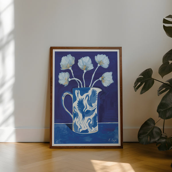 A3 - Blue Herons on Jug 01 Print