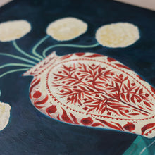 Load image into Gallery viewer, Red Pomegranate Vase - Original Canvas Painting