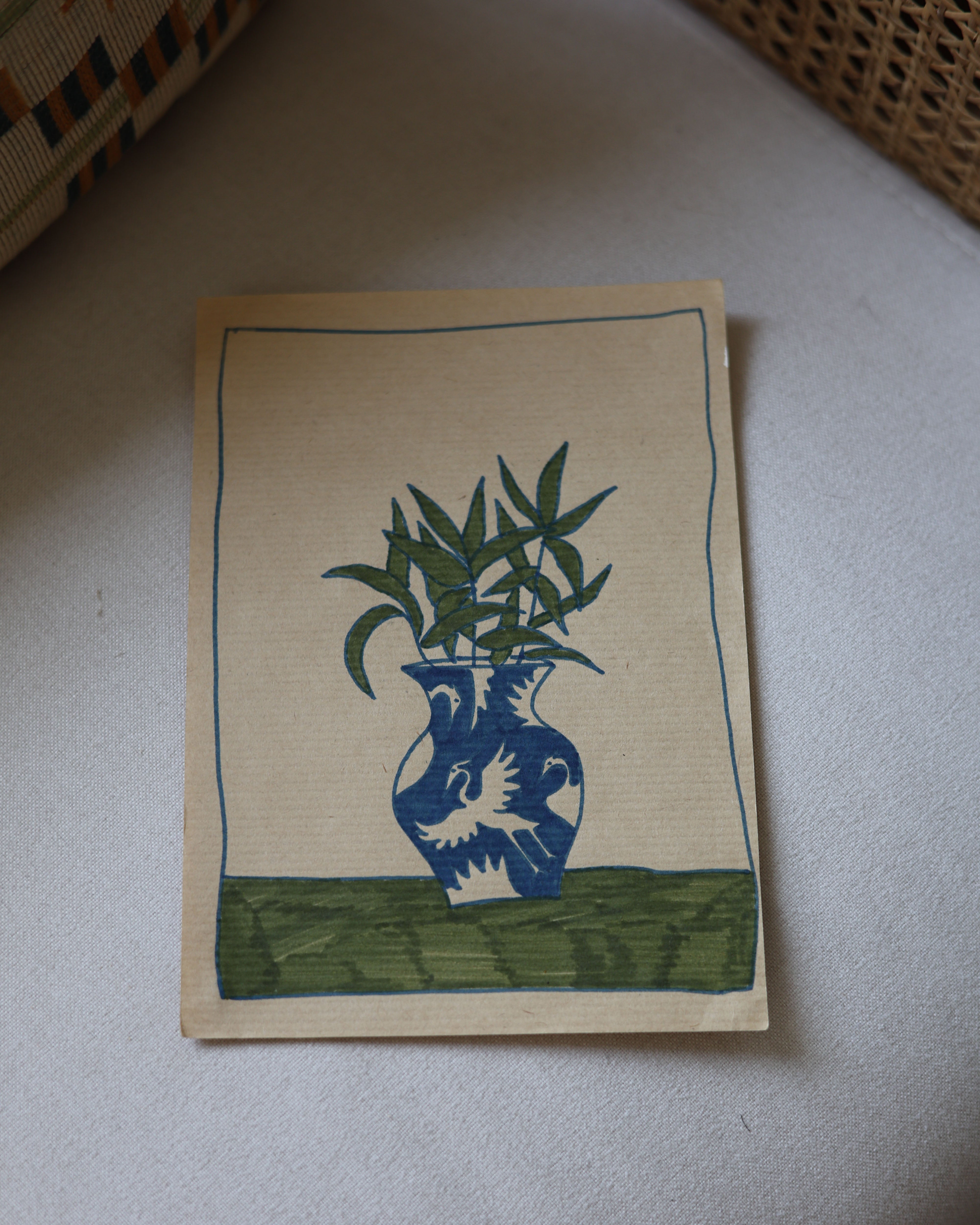 Blue Herons Vase