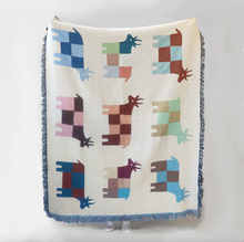 Load image into Gallery viewer, 'Moo' Cows Recycled Cotton Woven Throw