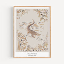 Load image into Gallery viewer, A4 - 'Croc Monsieur' Beige Crocodile Art Print