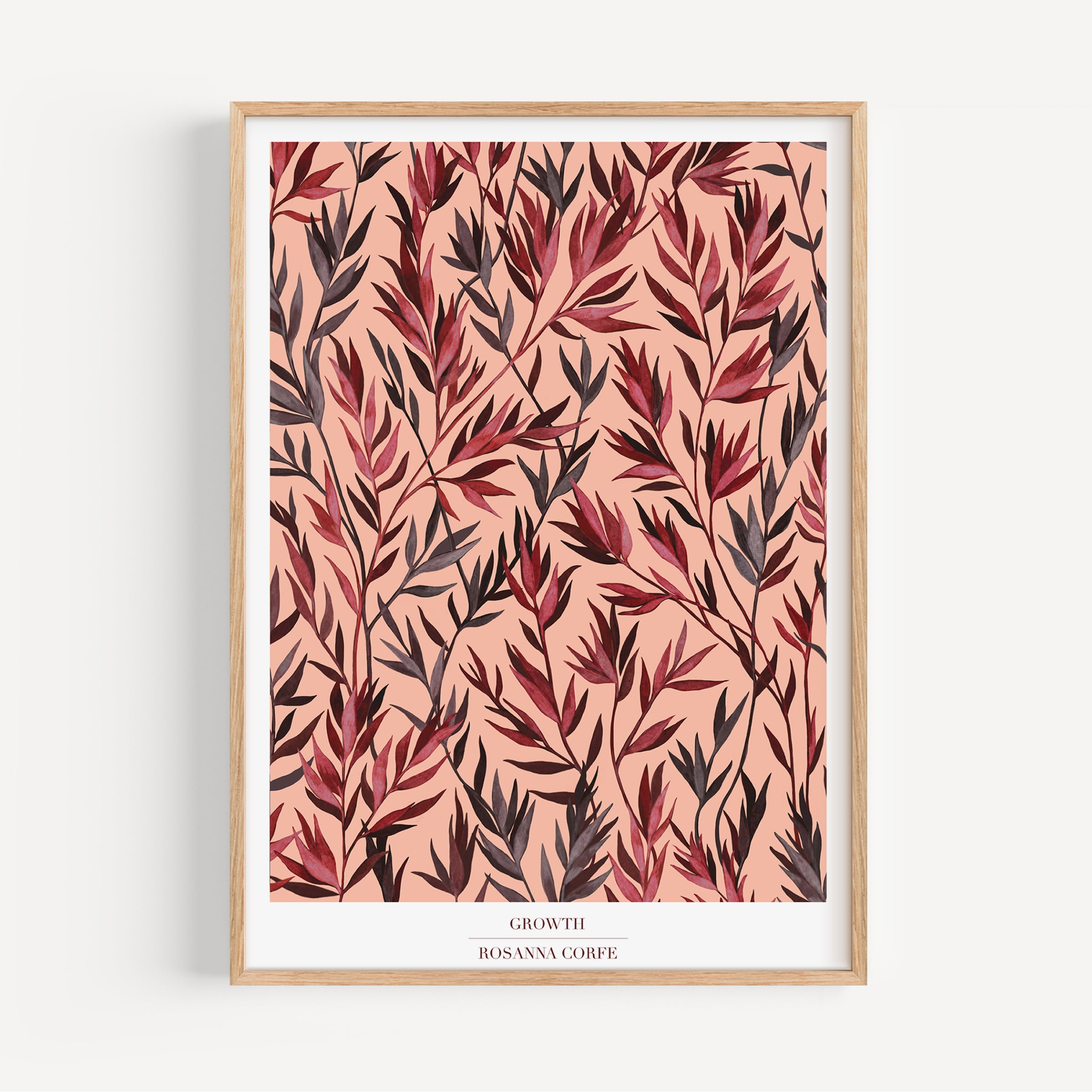 Growth Pink Botanical Art Print