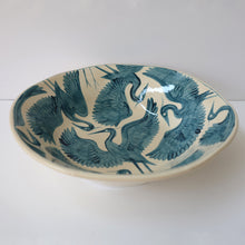 Load image into Gallery viewer, Hand Painted Herons Bowl - Deep Teal