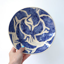 Load image into Gallery viewer, Hand Painted Herons Bowl - Deep Blue