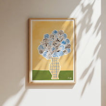 Load image into Gallery viewer, Hydrangea Vase Yellow Art Print