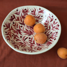 Load image into Gallery viewer, Hand Painted Pomegranates Bowl - Pink Maroon