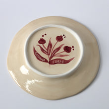 Load image into Gallery viewer, Hand Painted Pomegranate Plate - Maroon 01