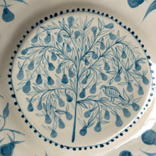 Load image into Gallery viewer, Partridge in a Pear Tree Hand Painted Plate - Teal