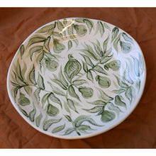 Load image into Gallery viewer, Partridge in a Pear Tree Hand-Painted Large Sgraffito Plate - Green