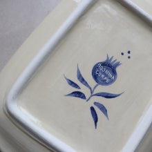 Load image into Gallery viewer, Hand Painted Pomegranate Tree Butter Dish - Blue