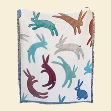 Load image into Gallery viewer, Rabbits Recycled Cotton Woven Throw