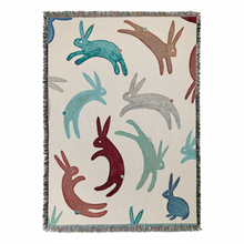 Load image into Gallery viewer, Rabbits – Recycled Cotton Woven Throw