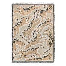 Load image into Gallery viewer, Tigers - Recycled Cotton Woven Throw