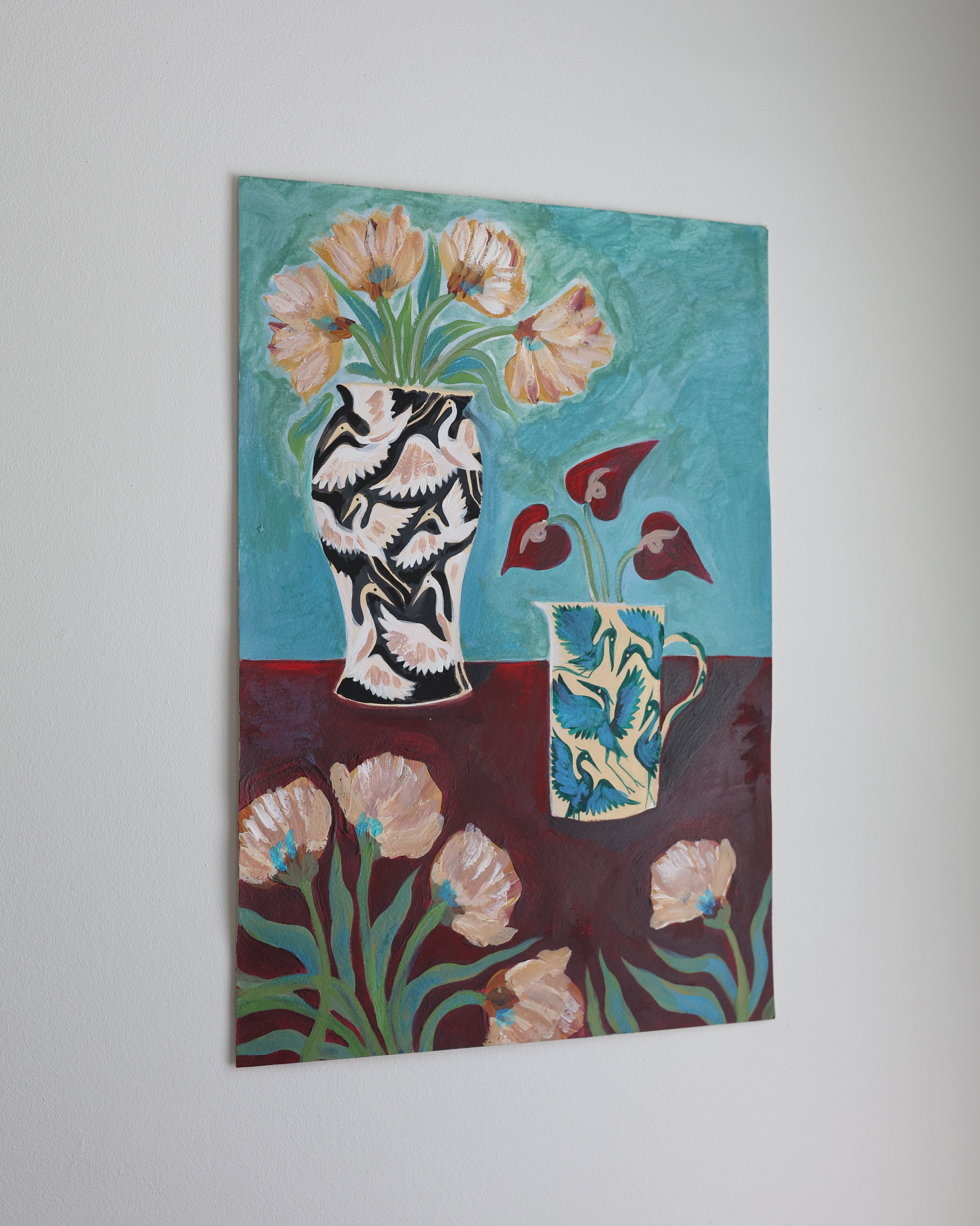 Heron Vases