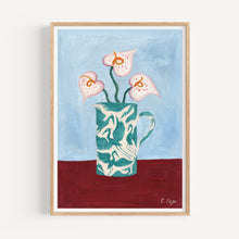 Load image into Gallery viewer, A2 - Teal Herons on Jug 02 Print