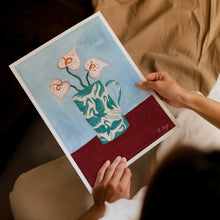 Load image into Gallery viewer, Teal Herons Jug Art Print