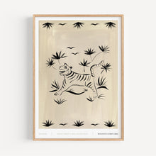 Load image into Gallery viewer, 'Tiger 02' Grey Art Print