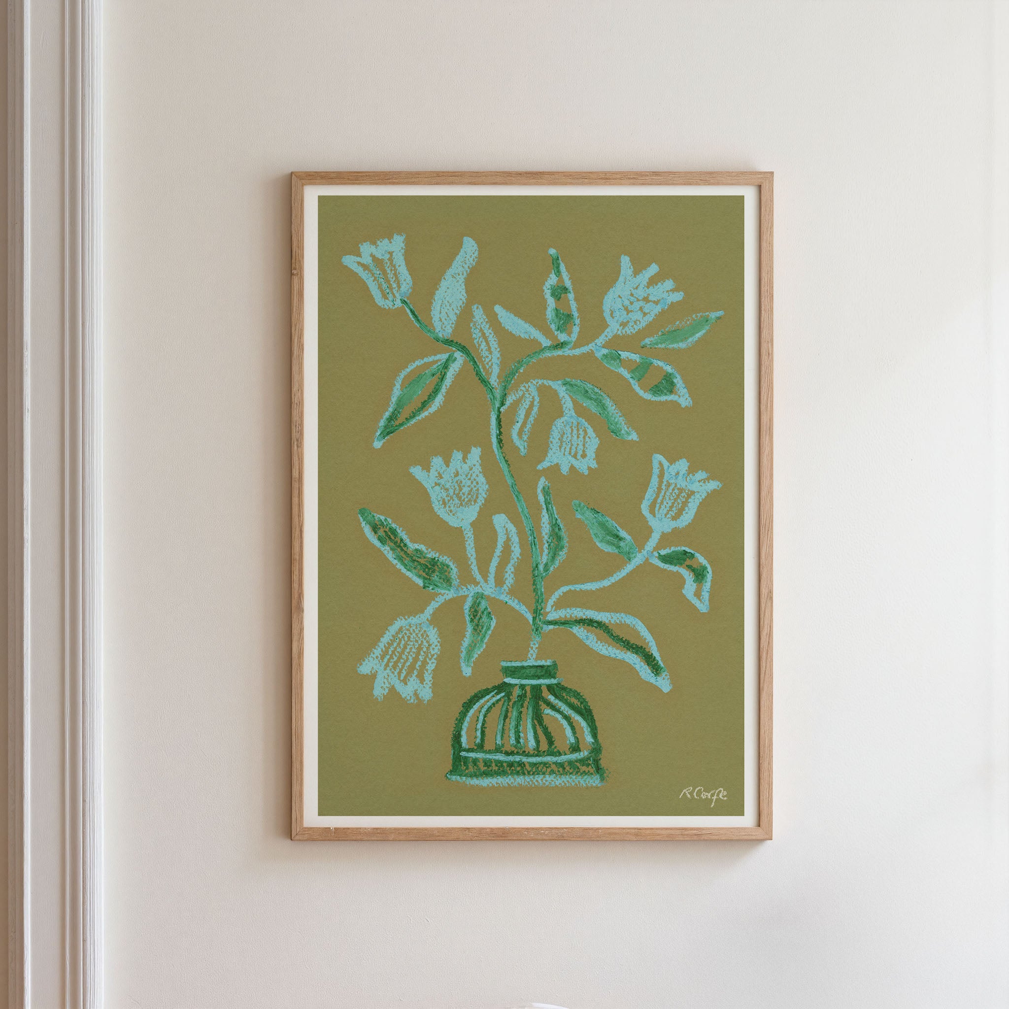 Blue Tulips Art Print