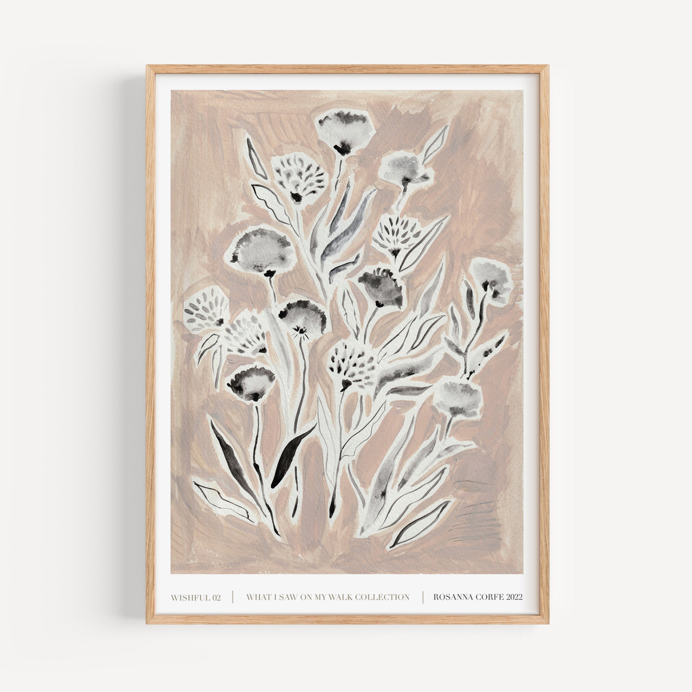 Wishful Pink Floral Art Print