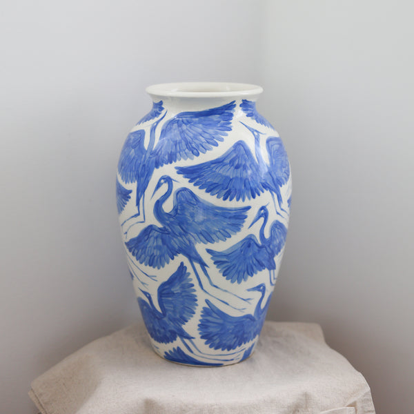 Seconds Sale: XL Herons Vase