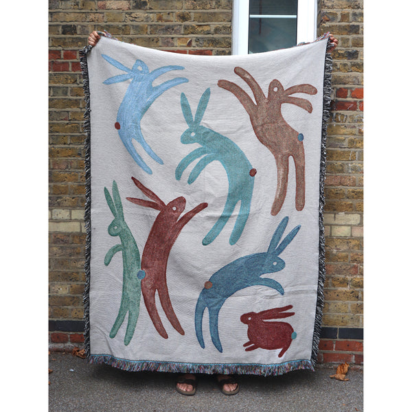 Sample Sale: Rabbits Recycled Cotton Woven Throw