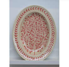 Load image into Gallery viewer, Hand Painted Pomegranate Platter - Red