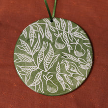 Load image into Gallery viewer, Hand Painted Round Ceramic Ornament