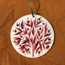 Load image into Gallery viewer, Hand Painted Round Ceramic Ornament