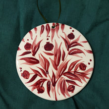 Load image into Gallery viewer, Hand Painted Round Ceramic Ornament