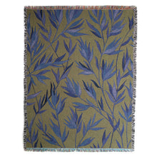 Load image into Gallery viewer, Growth Olive Green - Recycled Cotton Woven Throw