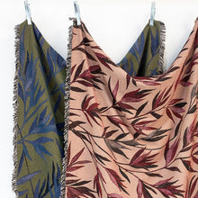 Load image into Gallery viewer, Growth (Olive Green) Recycled Cotton Woven Throw