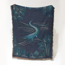 Load image into Gallery viewer, Croc Monsieur Recycled Cotton Woven Throw, Beige