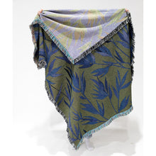 Load image into Gallery viewer, Growth Olive Green - Recycled Cotton Woven Throw
