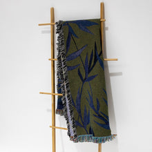Load image into Gallery viewer, Growth (Olive Green) Recycled Cotton Woven Throw
