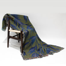 Load image into Gallery viewer, Growth Olive Green - Recycled Cotton Woven Throw