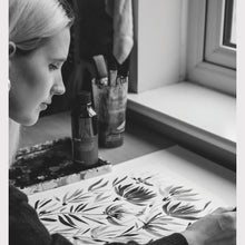 Load image into Gallery viewer, End of Line Sale: Bloom (Dark Mint) Recycled Cotton Woven Throw