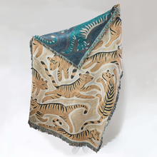 Load image into Gallery viewer, Tigers 01 Recycled Cotton Woven Throw