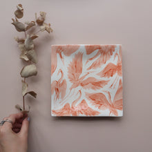 Load image into Gallery viewer, Large Hand Painted Heron Trinket Dish - Coral