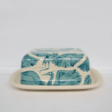 Load image into Gallery viewer, Herons Hand Painted Butter Dish - Teal