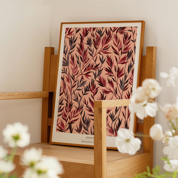 Growth Pink Botanical Art Print
