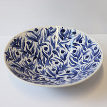 Load image into Gallery viewer, Hand Painted Pomegranate Large Serving Bowl - Deep Blue
